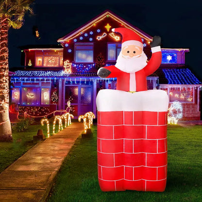 Jingle Jollys Christmas Inflatable Santa Pop Up 1.8M Illuminated Decorations - Image 9