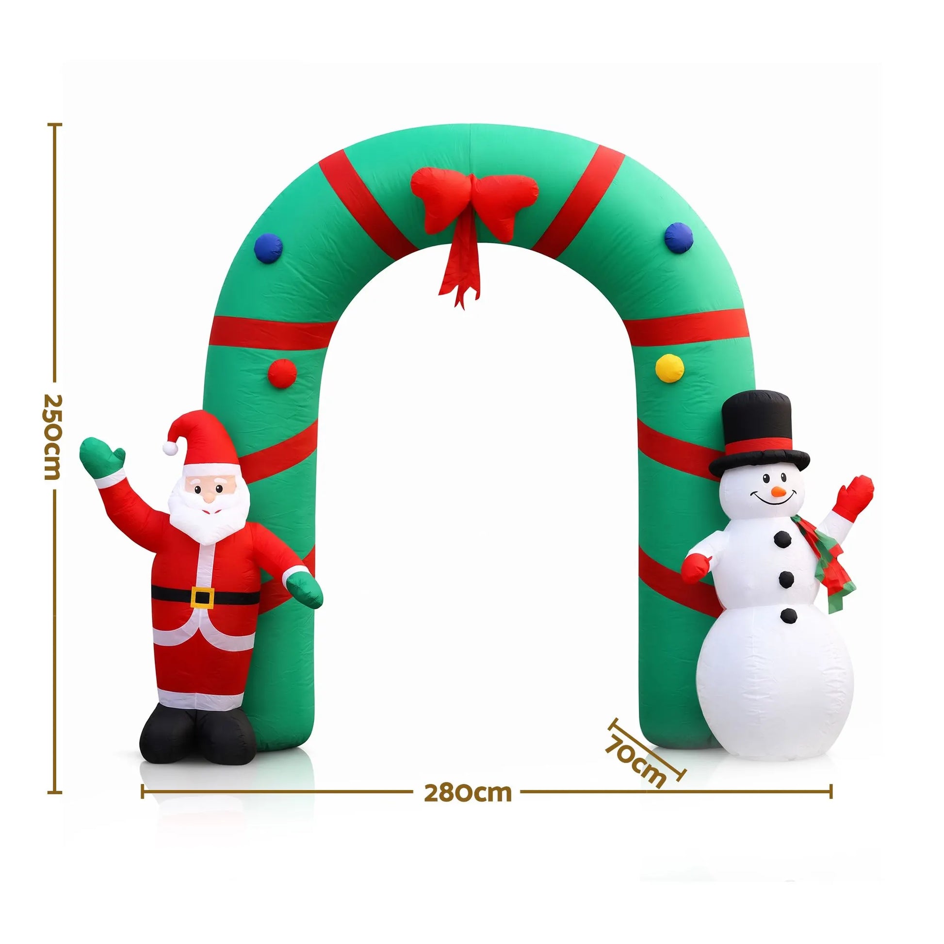 Jingle Jollys Christmas Inflatable Archwary 2.8M Illuminated Decorations - Image 2