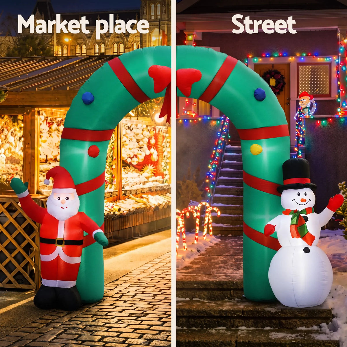 Jingle Jollys Christmas Inflatable Archwary 2.8M Illuminated Decorations - Image 8
