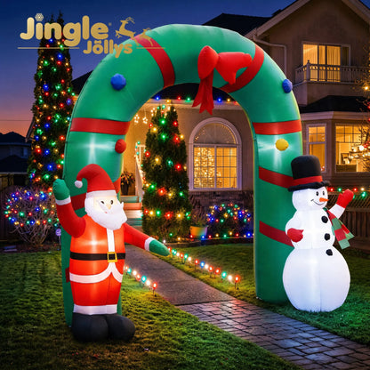 Jingle Jollys Christmas Inflatable Archwary 2.8M Illuminated Decorations - Image 9