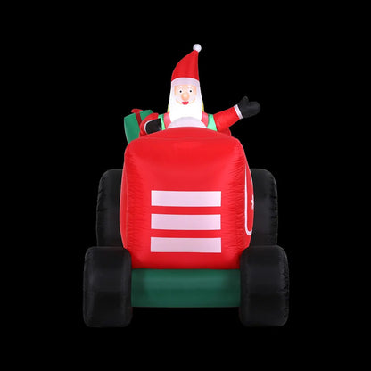Jingle Jollys Christmas Inflatable Santa Truck 2.6M Length LED Decorations Illuminated - Image 3