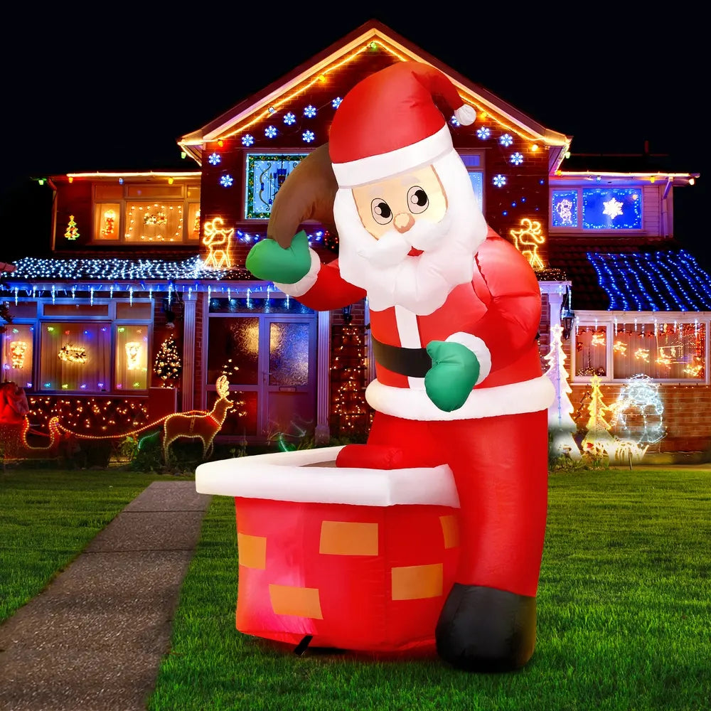 Jingle Jollys Christmas Inflatable Santa Illuminated Decorations - Image 7