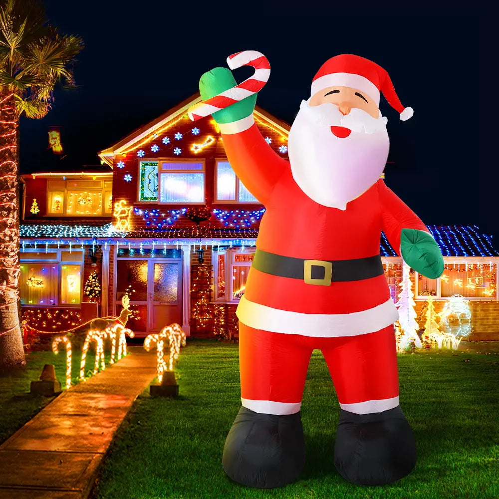 Jingle Jollys Christmas Inflatable Santa 3M Illuminated Decorations - Image 8