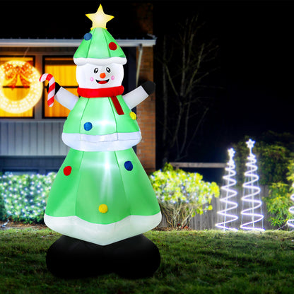 Jingle Jollys Christmas Inflatable Snowman Tree 2.75M Height LED Decorations Illuminated - Image 7