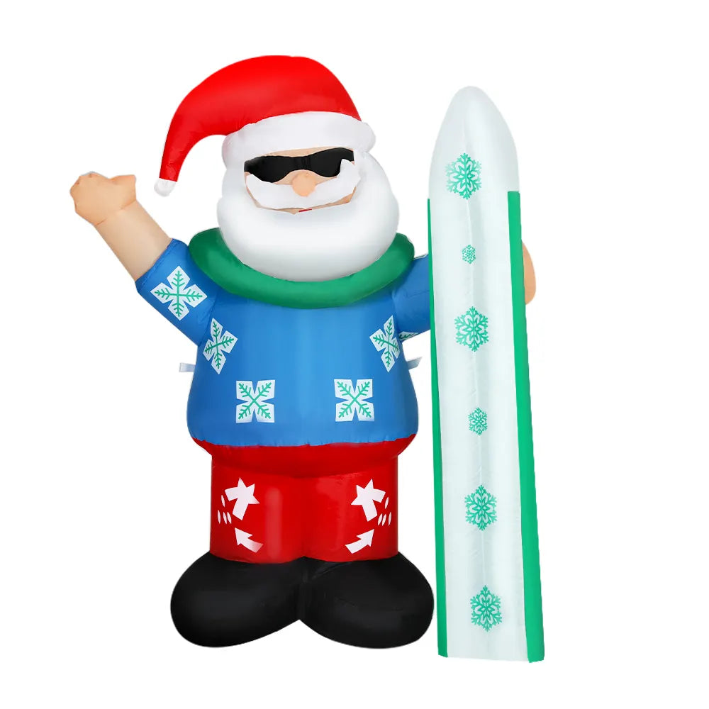 Jingle Jollys Christmas Inflatable Santa 1.6M Illuminated Decorations - Image 3