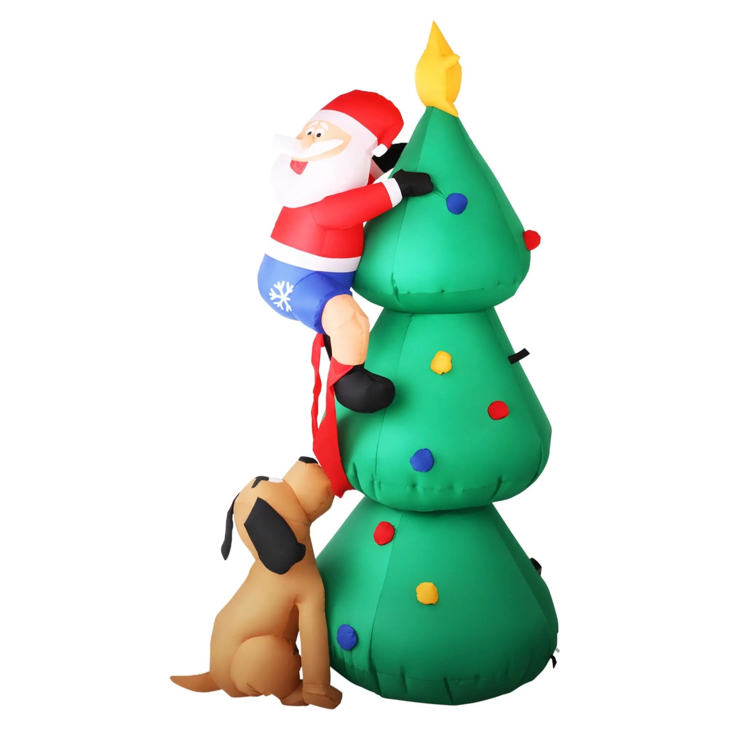 Jingle Jollys Christmas Inflatable Santa Tree 1.8M Illuminated Decorations - Image 3