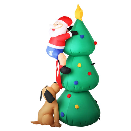 Jingle Jollys Christmas Inflatable Santa Tree 1.8M Illuminated Decorations - Image 3