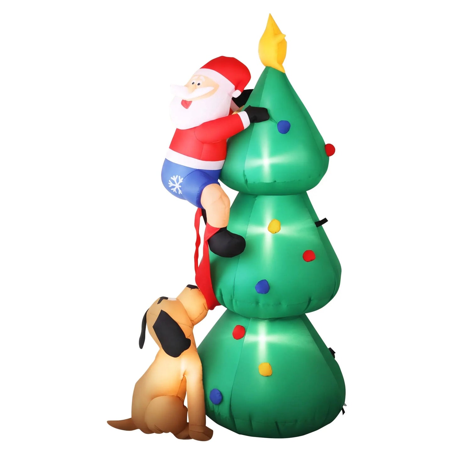 Jingle Jollys Christmas Inflatable Santa Tree 1.8M Illuminated Decorations - Image 4