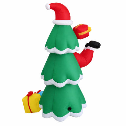 Jingle Jollys Christmas Inflatable Santa Tree 2.5M Height Flashing Light Decorations Illuminated - Image 3
