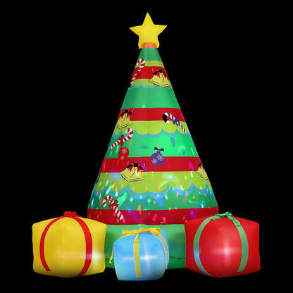 Jingle Jollys Christmas Inflatable Gift Tree 2.2M Height Flashing Light Decorations Illuminated - Image 3