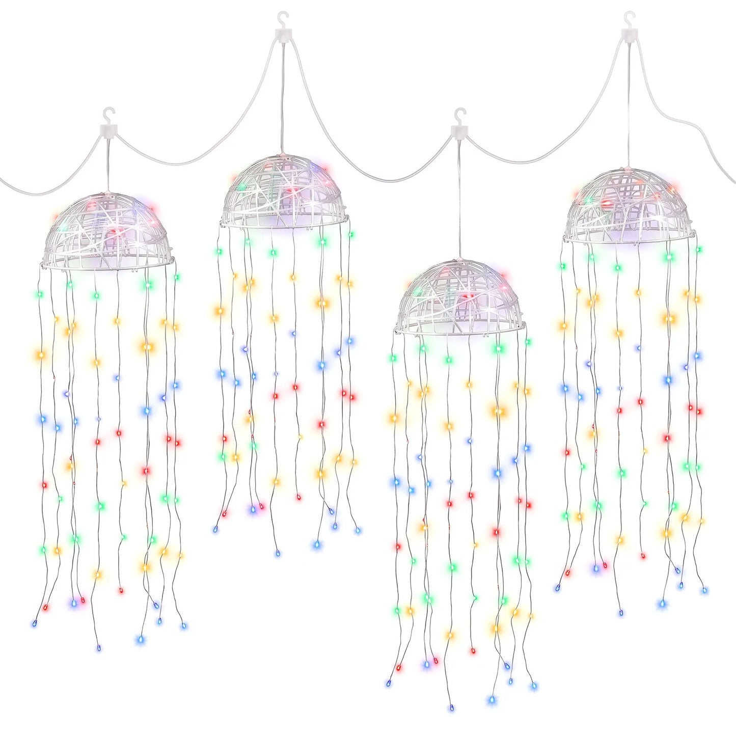 Jingle Jollys Christmas Lights Solar Jellyfish 4Pcs Garden Decorative Multi-Color - Image 8
