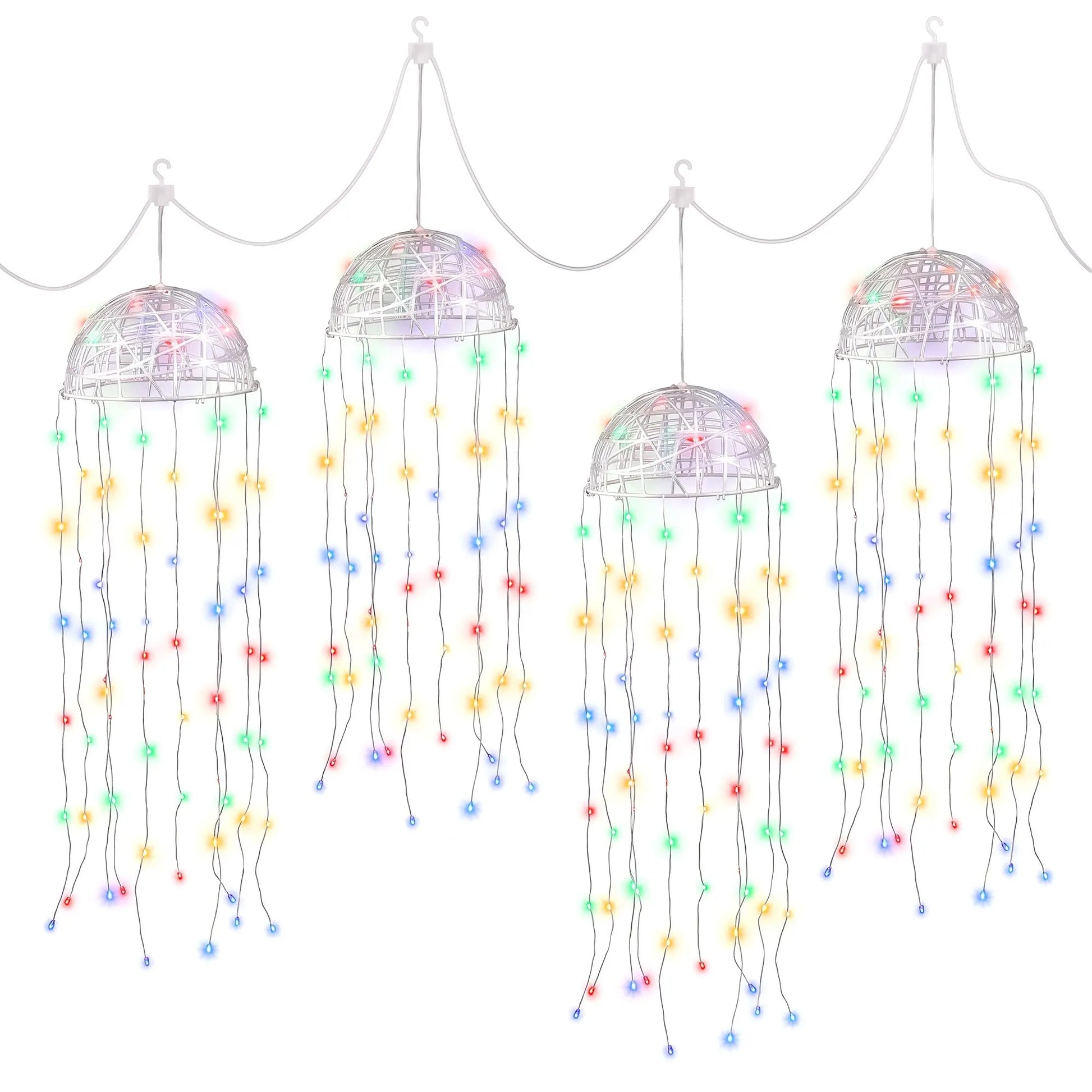 Jingle Jollys Christmas Lights Solar Jellyfish 4Pcs Garden Decorative Multi-Color - Image 8