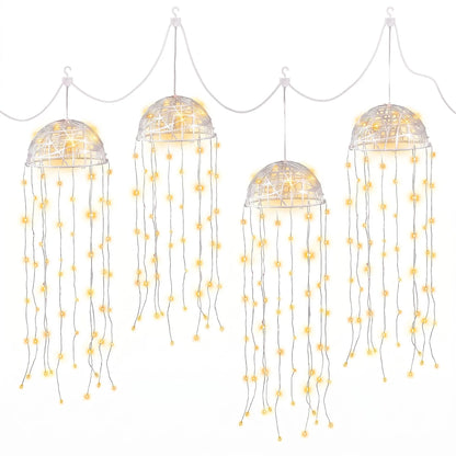 Jingle Jollys Christmas Lights Solar Jellyfish 4Pcs Garden Decorative Warm White - Image 8