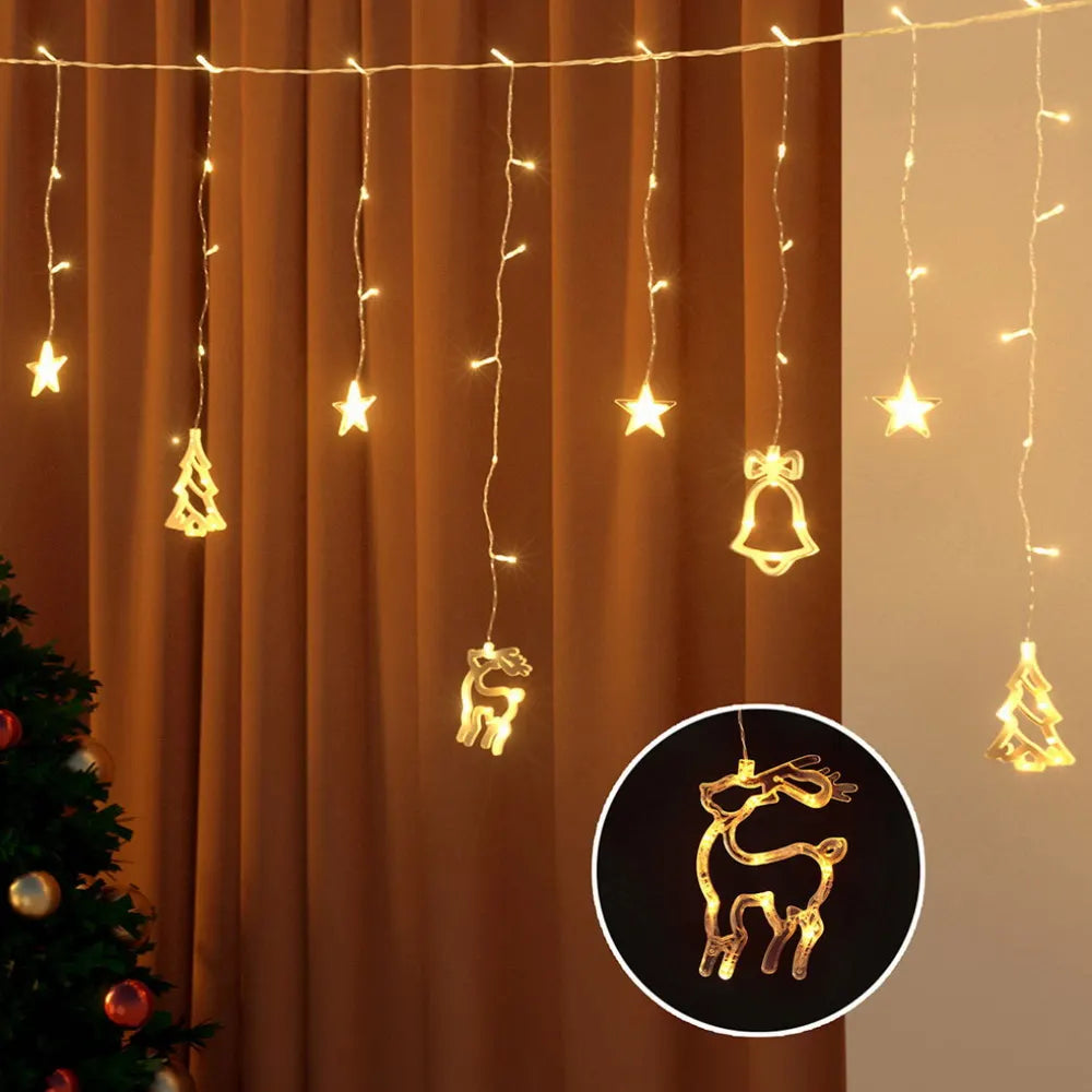 Jingle Jollys 3M Christmas Icicle Lights String Lights 138 LED Warm White - Image 7