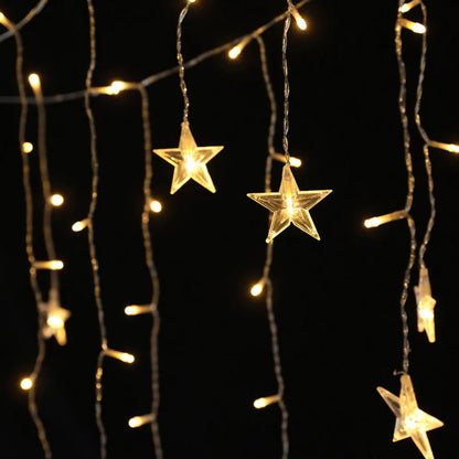 Jingle Jollys 6M Christmas Icicle Lights String Light 160 LED Solar Powered Warm - Image 3