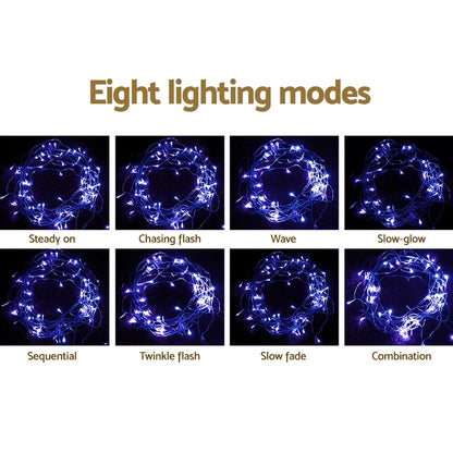 20M Christmas Lights Icicle Light 800 LED Blue White Decor Jingle Jollys - Image 4