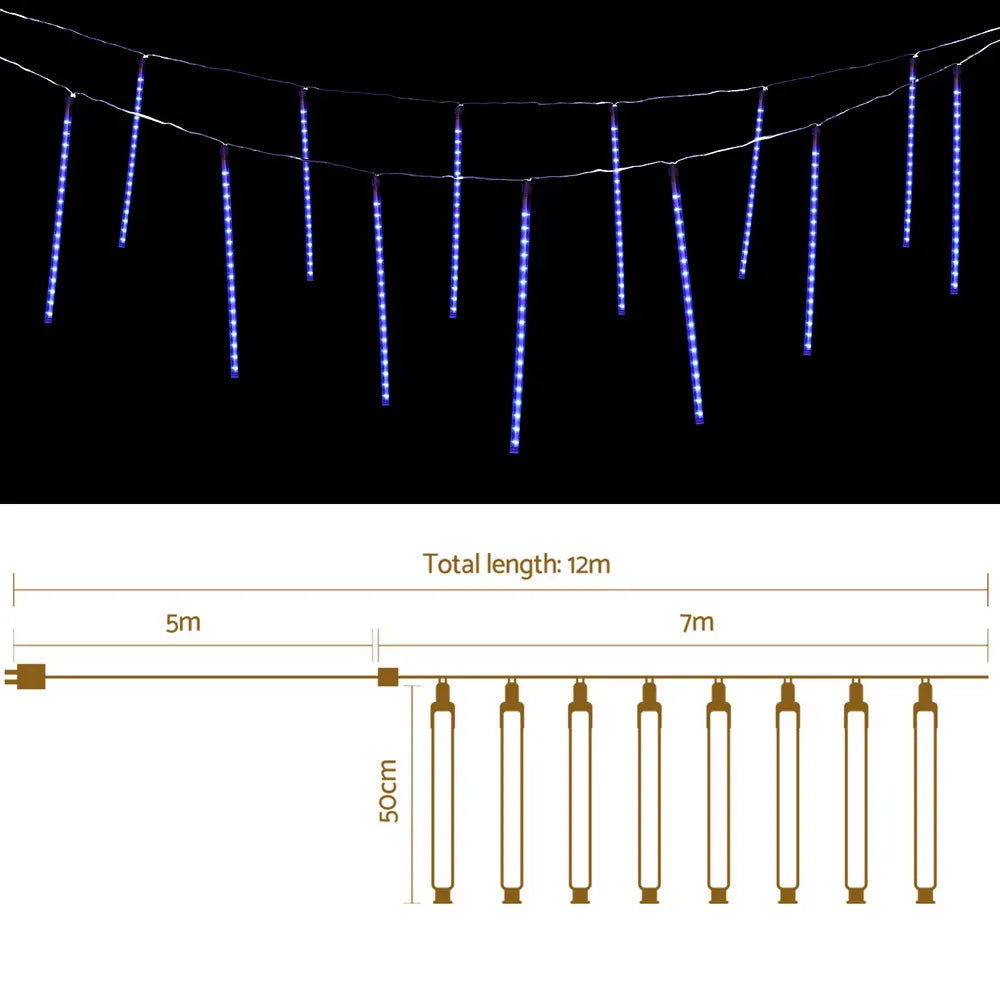 288 LED 7M Christmas Lights Icicle Light Falling Metor Jingle Jollys - Image 2