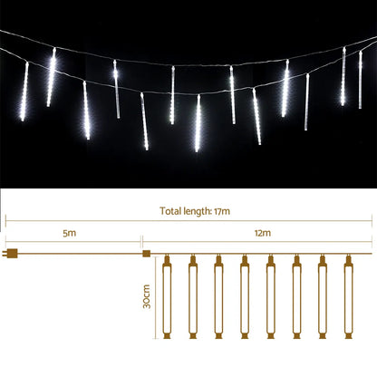 12M Christmas Lights Icicle Light 960 LED Falling Metor Jingle Jollys - Image 2