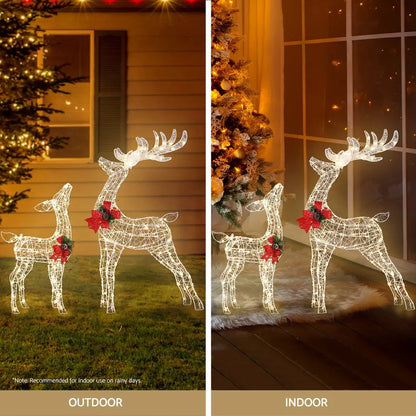 Jingle Jollys Christmas Lights 2pcs Reindeer Set Fairy Light 170 LED Decorations - Image 5