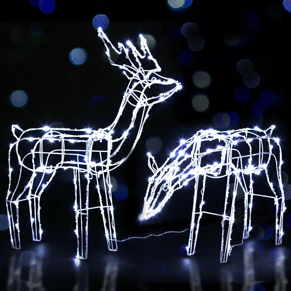 Jingle Jollys Christmas Lights 2 Pcs Reindeers 200 LED Decorations - Image 8
