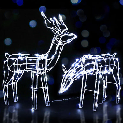 Jingle Jollys Christmas Lights 2 Pcs Reindeers 200 LED Decorations - Image 8