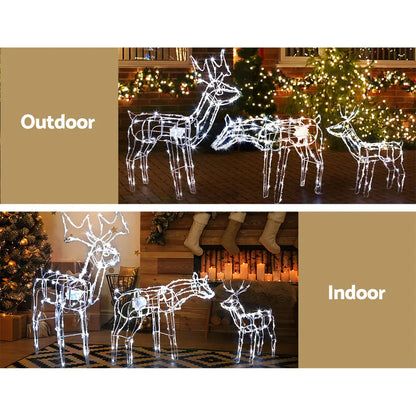 Jingle Jollys Christmas Lights 3 Pcs Reindeers 250 LED Decorations - Image 4