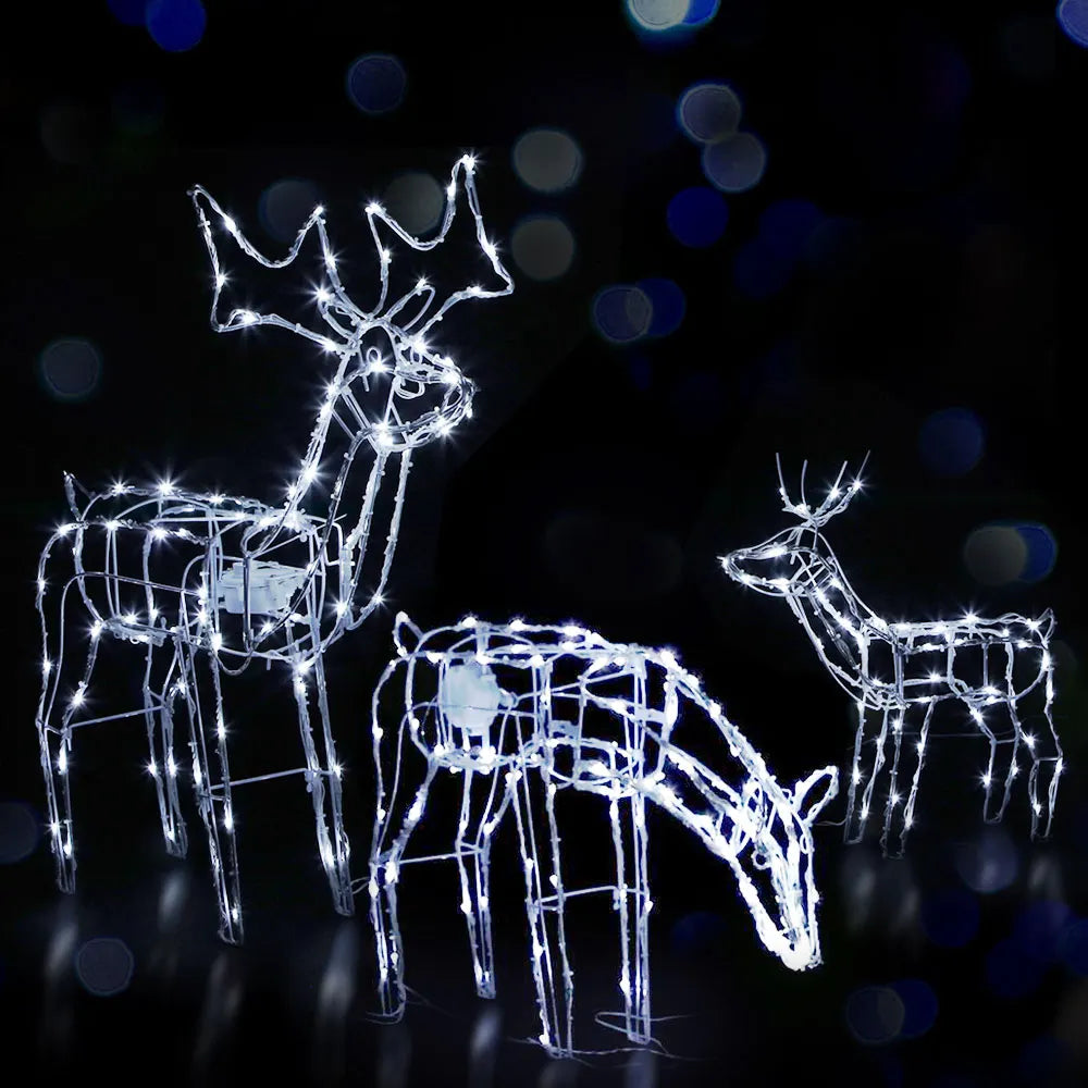 Jingle Jollys Christmas Lights 3 Pcs Reindeers 250 LED Decorations - Image 8