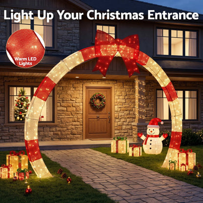 Jingle Jollys 2.5m Christmas Archway Pre-Lit Warm White LED Outdoor Garden Decoration - Image 3