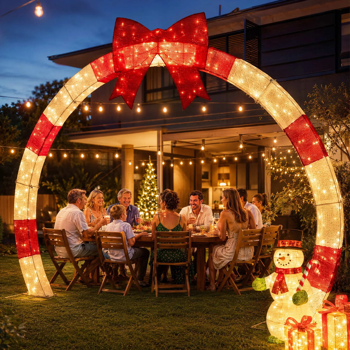 Jingle Jollys 2.5m Christmas Archway Pre-Lit Warm White LED Outdoor Garden Decoration - Image 8