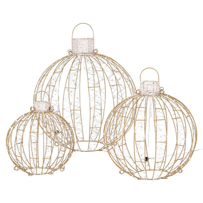 Jingle Jollys Christmas Lights 360 LED Fairy Light 3pcs Ball Decorations Set - Image 3
