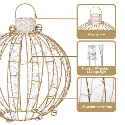 Jingle Jollys Christmas Lights 360 LED Fairy Light 3pcs Ball Decorations Set - Image 6