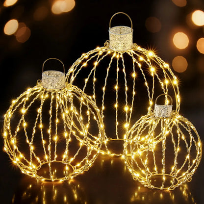 Jingle Jollys Christmas Lights 320 LED Fairy Light 3pcs Ball Decorations Set - Image 7