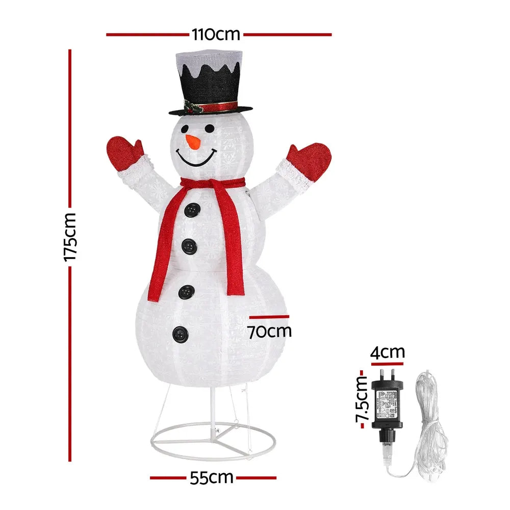 Jingle Jollys Christmas Lights 200 LED 175cm Fairy Light Snowman Decorations - Image 2
