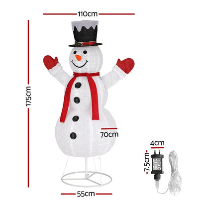 Jingle Jollys Christmas Lights 200 LED 175cm Fairy Light Snowman Decorations - Image 2