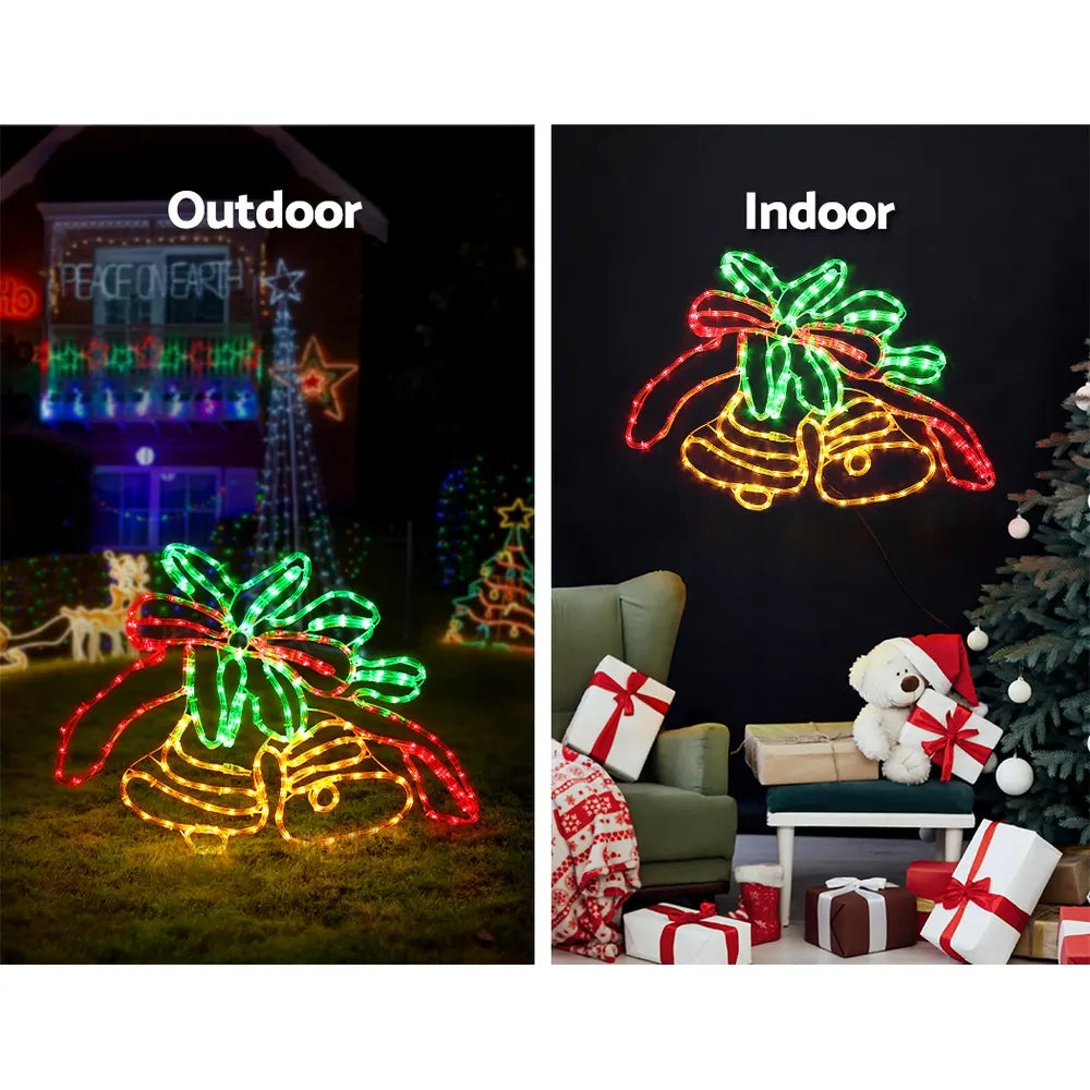 0.76M Christmas Lights 216 LED Bell Motif Light Decorations Jingle Jollys - Image 3