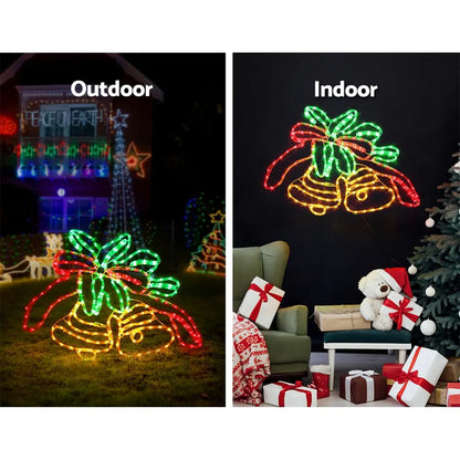 0.76M Christmas Lights 216 LED Bell Motif Light Decorations Jingle Jollys - Image 3