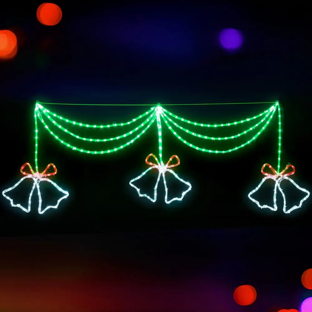 1.8M Christmas Lights 288 LED Bell Motif Light Decorations Jingle Jollys - Image 7
