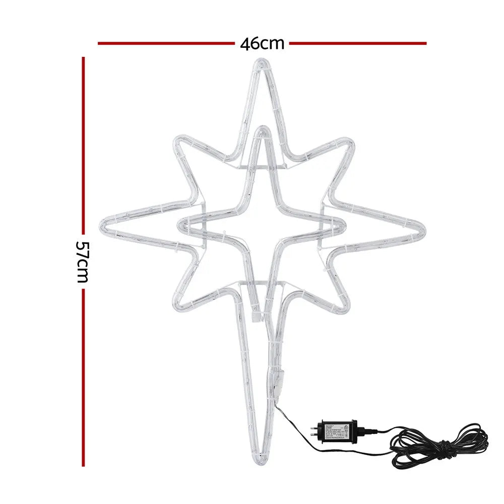 Jingle Jollys Christmas Lights 57cm Bethlehem Star 90 LED Xmas Decorations Motif - Image 2