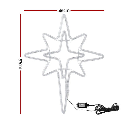 Jingle Jollys Christmas Lights 57cm Bethlehem Star 90 LED Xmas Decorations Motif - Image 2