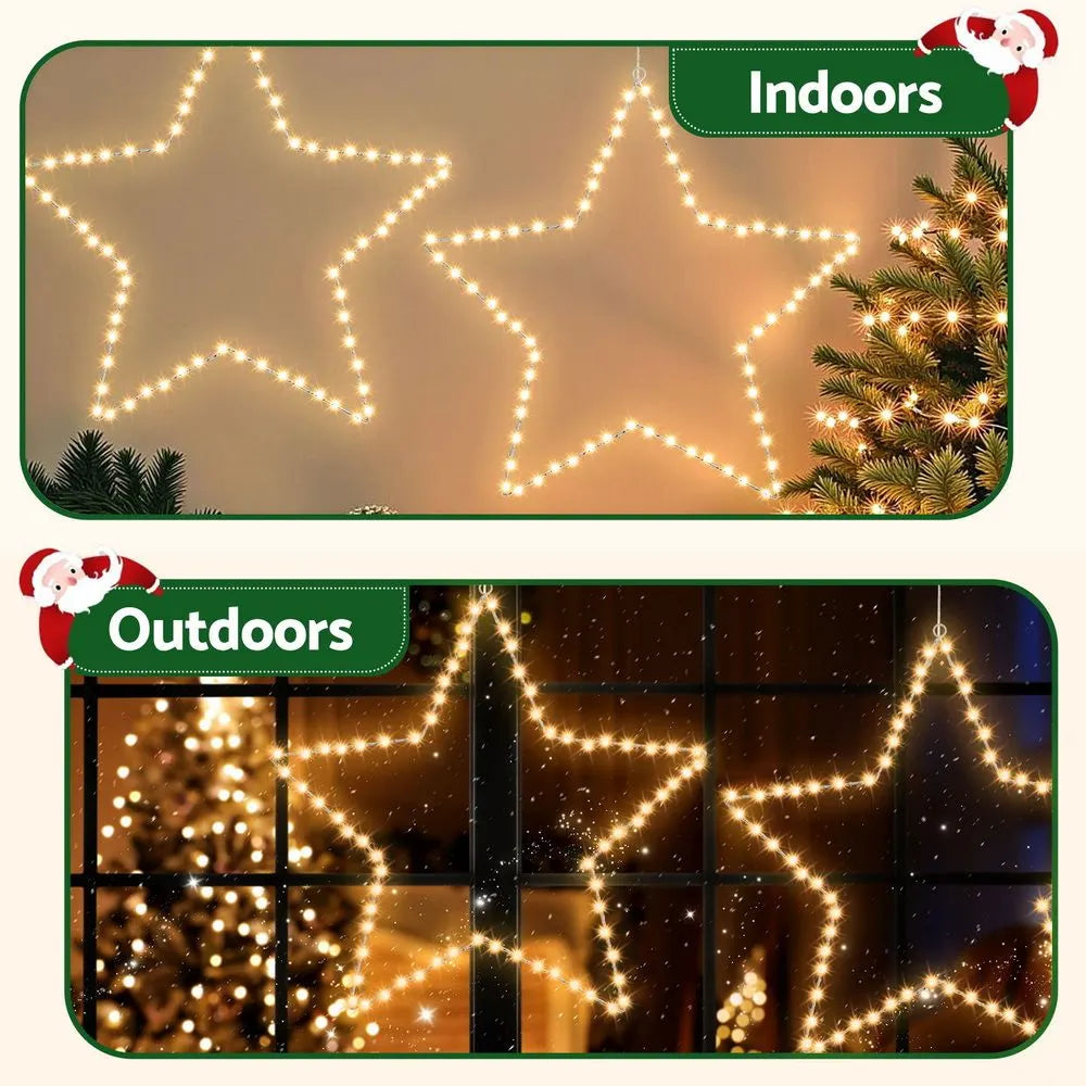 Jingle Jollys Christmas Lights 50cm Star 70 LED Xmas Decorations - Image 2