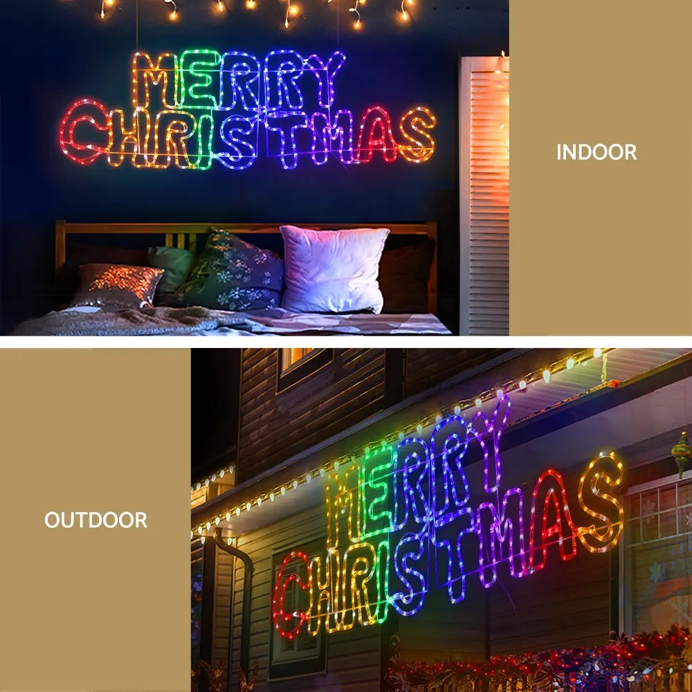 1.6M Christmas Lights Motif 360 LED Rope Light Outdoor Decoration Jingle Jollys - Image 5