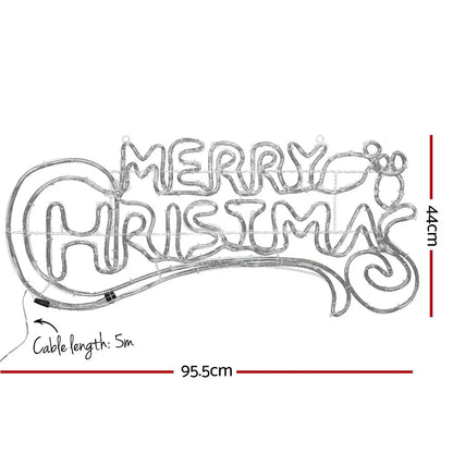 0.96M Christmas Lights Merry Christmas 288 LED Decorations Jingle Jollys - Image 2