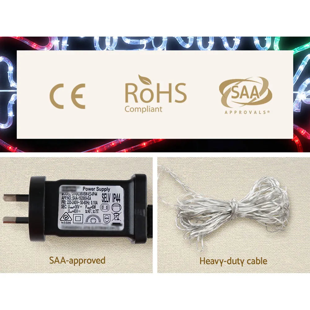 0.96M Christmas Lights Merry Christmas 288 LED Decorations Jingle Jollys - Image 7