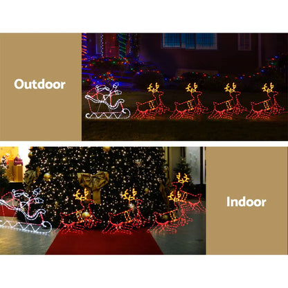 1X Christmas Lights Reindeer Sleigh 806 LED Decorations Jingle Jollys - Image 6