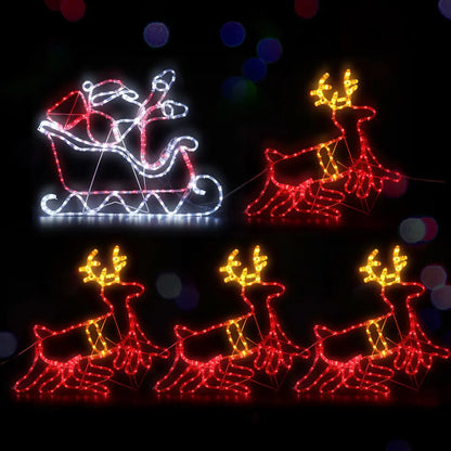 1X Christmas Lights Reindeer Sleigh 806 LED Decorations Jingle Jollys - Image 8