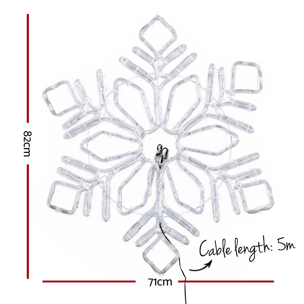 0.82M Christmas Lights 304 LED Snow Motif Light Decorations Jingle Jollys - Image 2