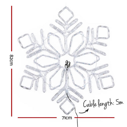 0.82M Christmas Lights 304 LED Snow Motif Light Decorations Jingle Jollys - Image 2