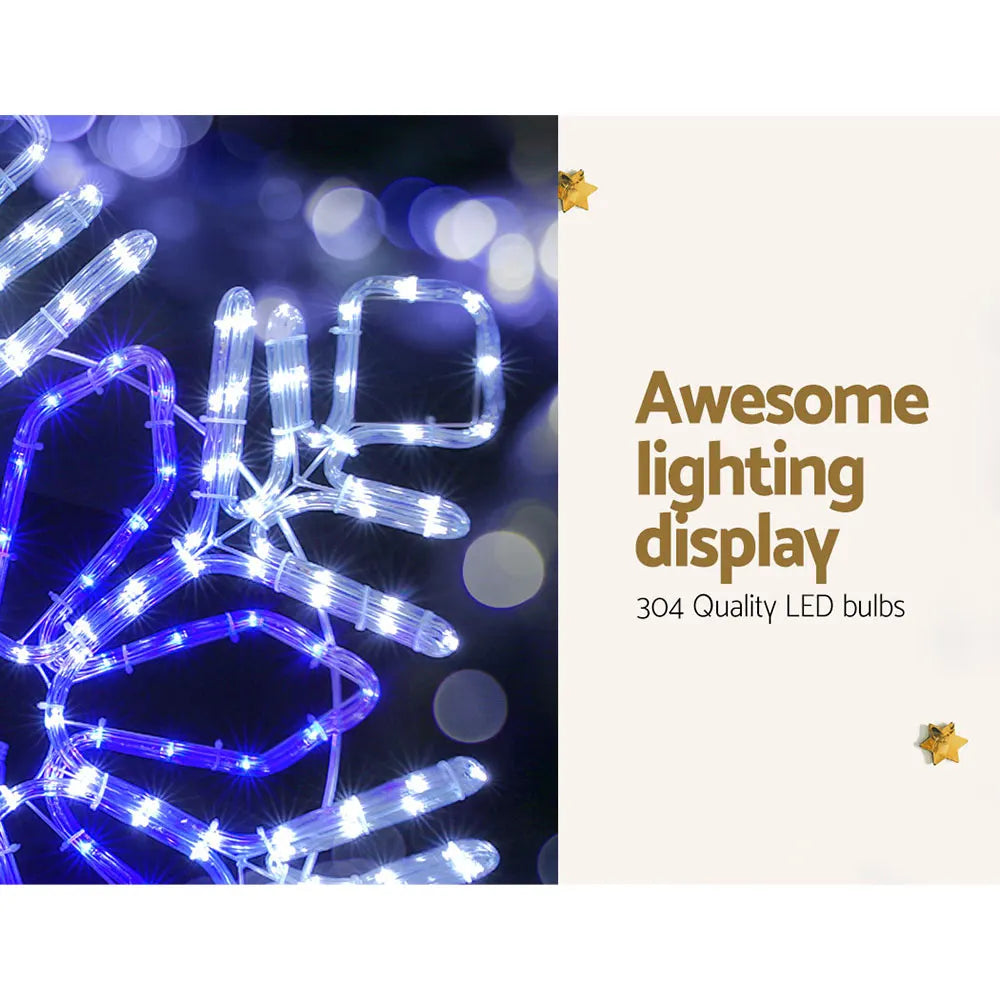 0.82M Christmas Lights 304 LED Snow Motif Light Decorations Jingle Jollys - Image 4