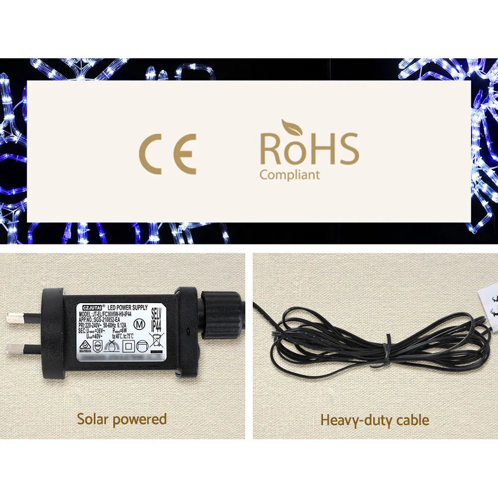 0.82M Christmas Lights 304 LED Snow Motif Light Decorations Jingle Jollys - Image 6