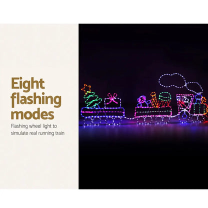 Jingle Jollys Christmas Lights 210cm Train 631 LED Decorations - Image 6